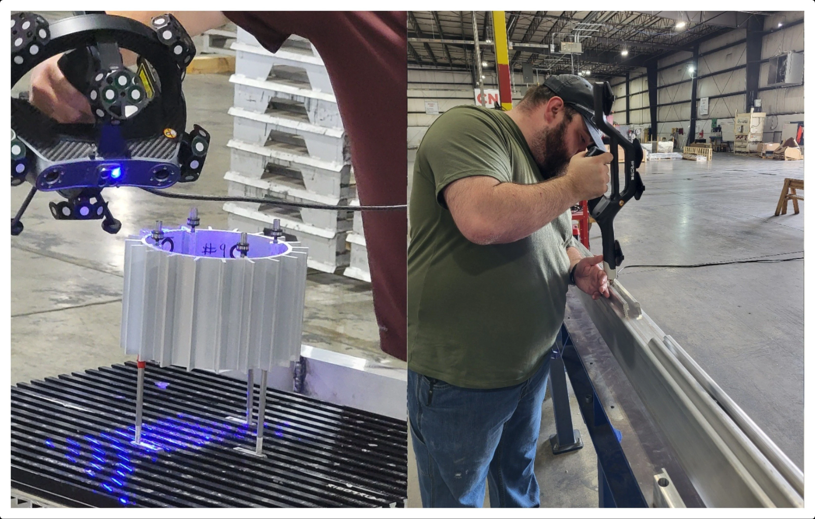 TrackScan Sharp-E có đầu iProbe để check kiẻm tra lỗ, đường kính lỗ