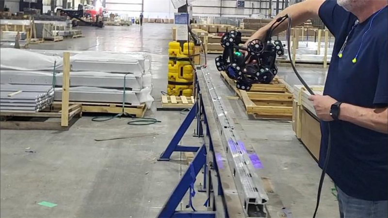 Ứng dụng kiểm tra 3D chính xác trong sản xuất nhôm cùng máy quét 3D TrackScan Sharp-E