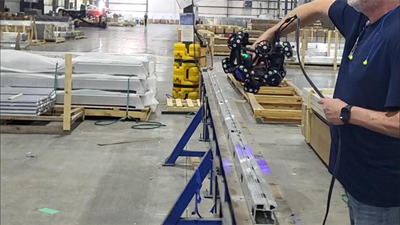 Ứng dụng kiểm tra 3D chính xác trong sản xuất nhôm cùng máy quét 3D TrackScan Sharp-E