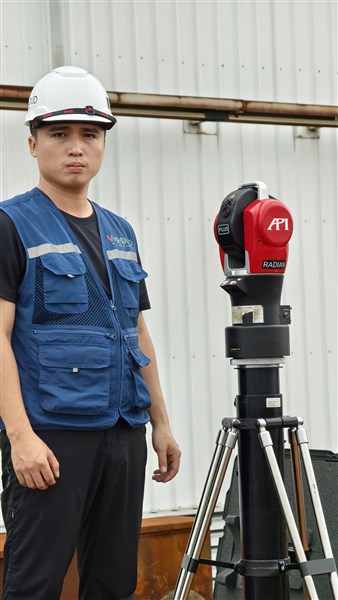 Ứng dụng API Laser Tracker trong đo kiểm cấu kiện thép cỡ lớn: dầm cầu, kết cấu nặng