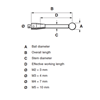 Renishaw Stylus M2 A-5000-4156 Diameter 6 mm length 10mm ruby for CMM 3D