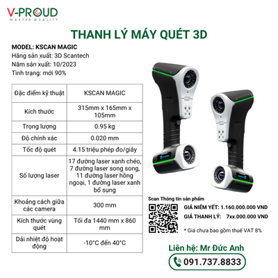 Máy scan 3D KSCAN MAGIC (Thanh lý)